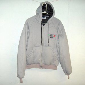 Wiman Hooded, Zip Front, Sweatshirt. Measures 48" Chest